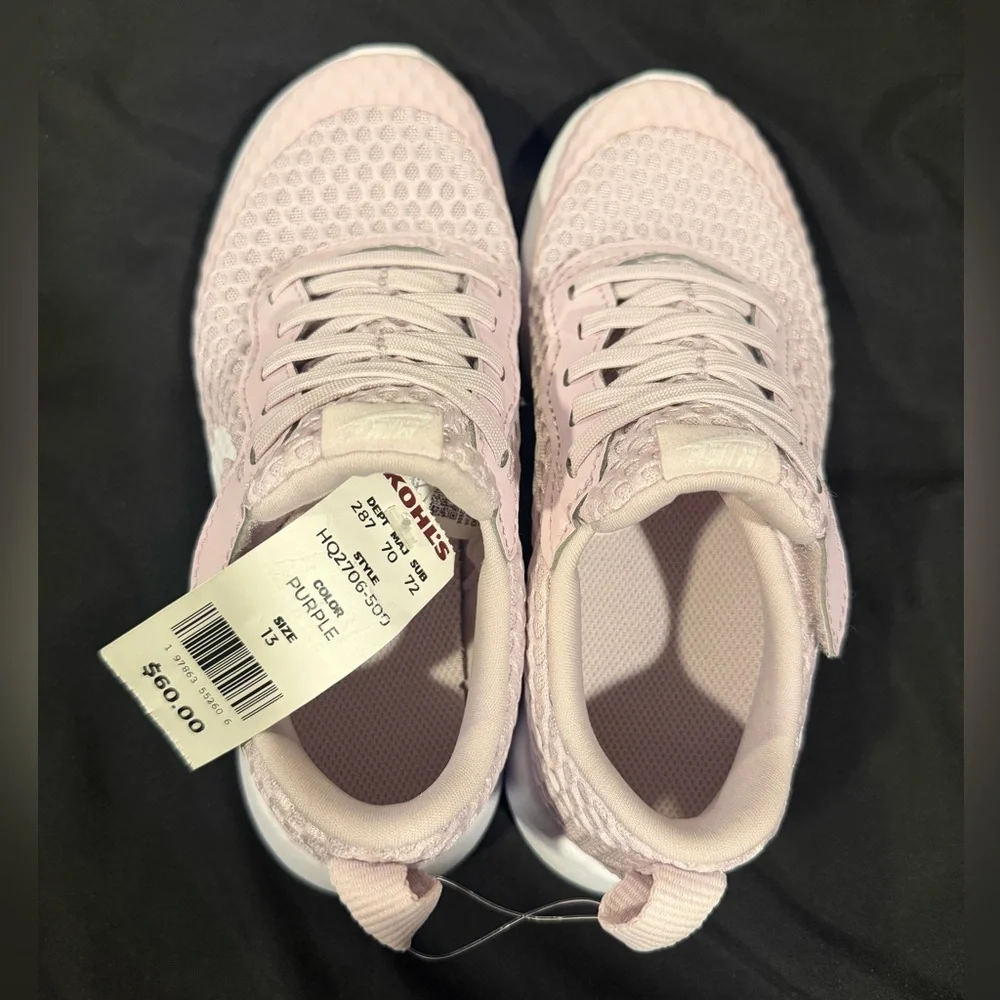 Nike Tanjun EasyOn Toddler Girl Sneakers in Lilac and White Size 13 Toddler